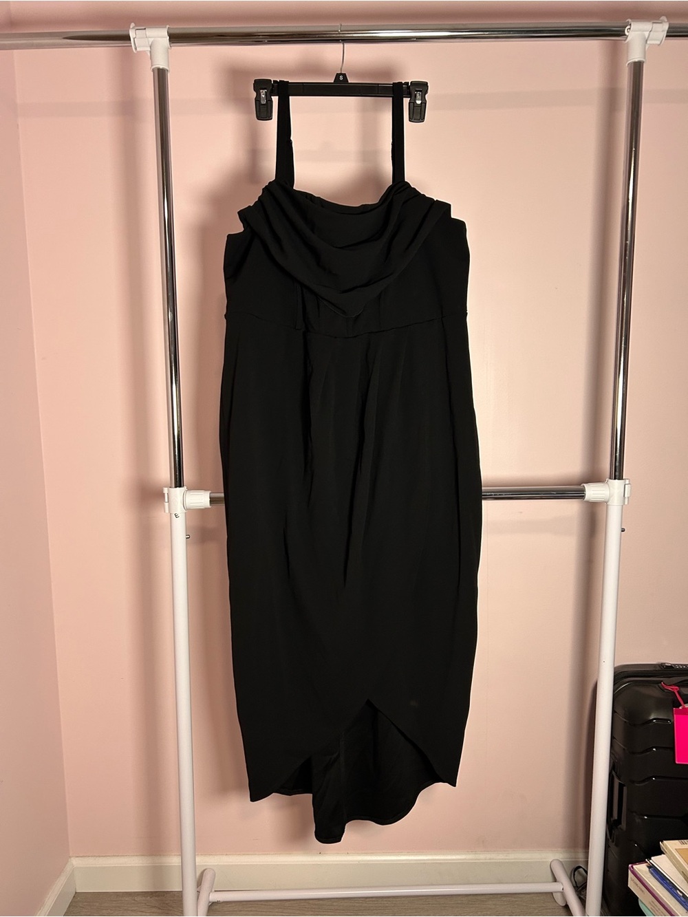 torrid Black Draped High-Low Strap Dress